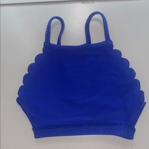 Blue Scalloped Edge Dance Top